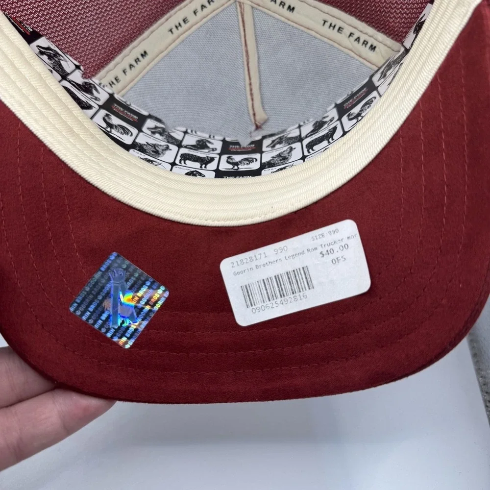 Goorin Bros Legend Red Trucker Hat Adjustable Mesh Snapback‎ the Farm